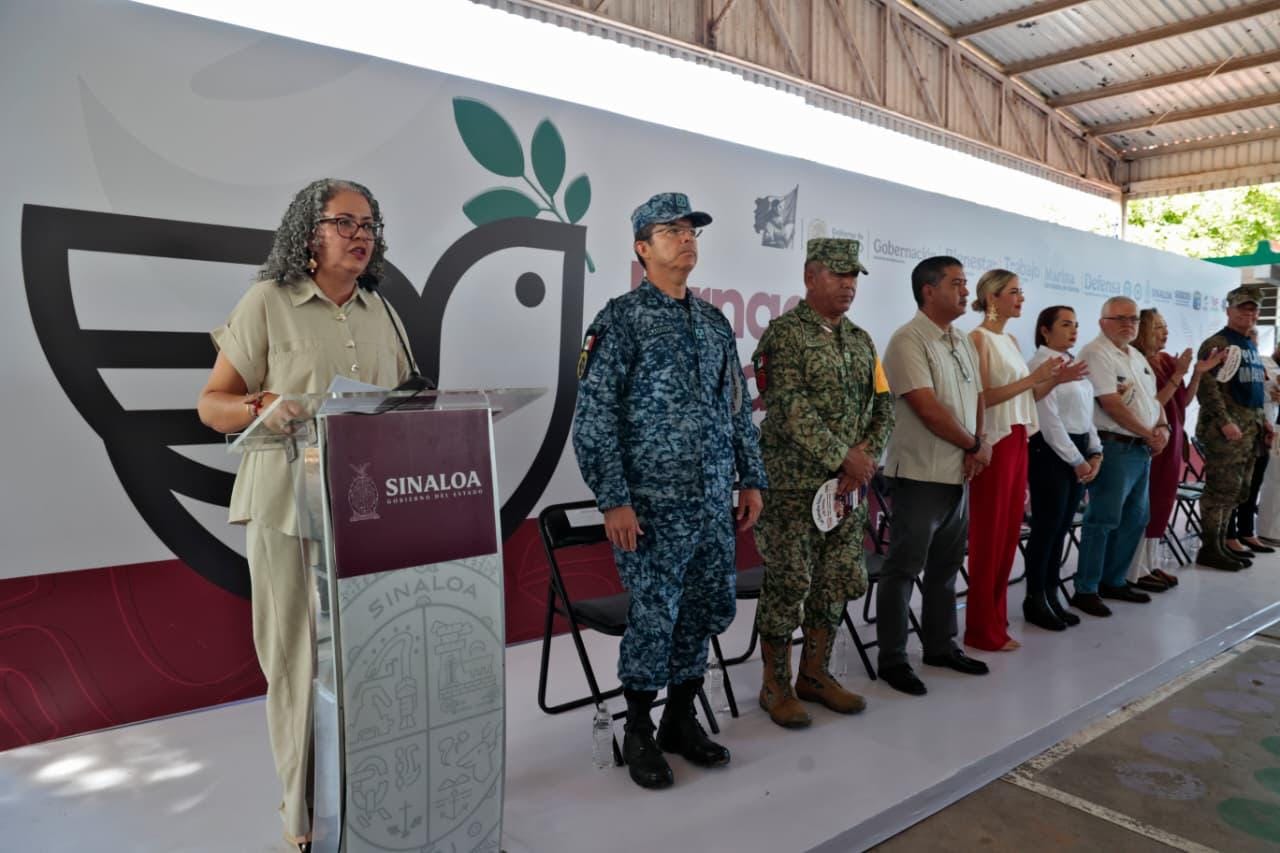 Llevan la Jornada por la Paz a Isla del Bosque, Escuinapa; Graciela Domínguez encabeza el evento