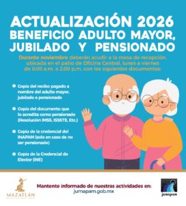 Jumapam llama a adultos mayores a renovar Tarifa Social