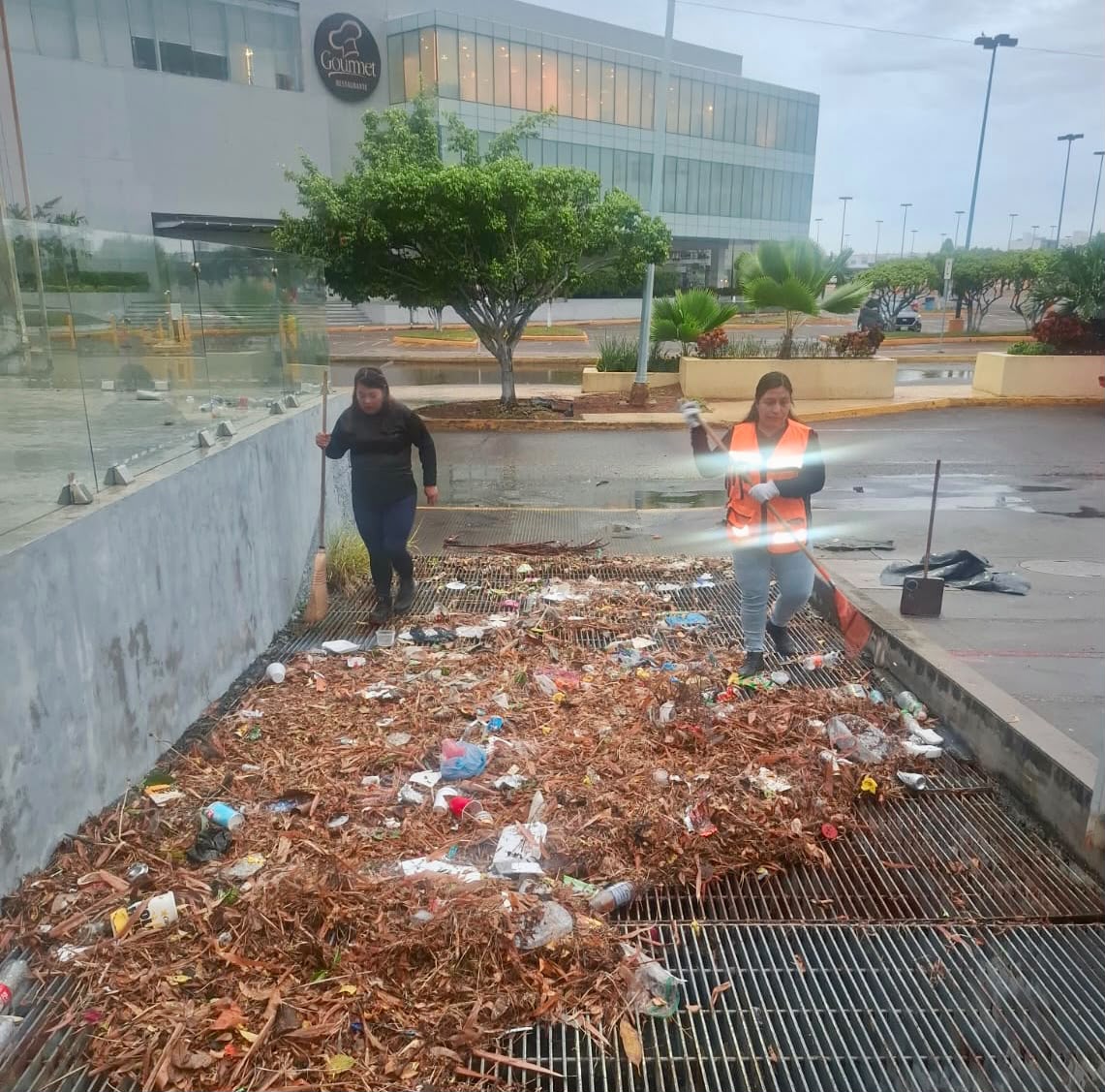 Tras las lluvias, limpian alcantarillas para evitar más inundaciones en Mazatlán