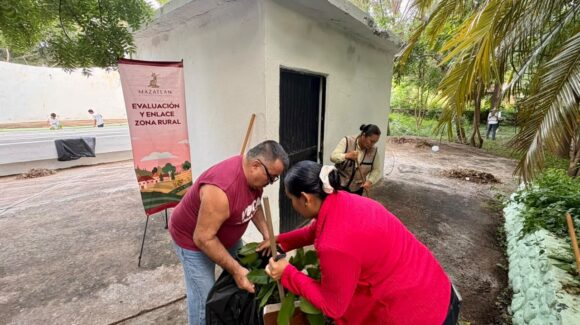 Retiran 27 costales de maleza del teatro del pueblo de El Quelite, Mazatlán, Sinaloa