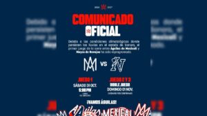 lluvia obliga a reprogramar el juego de mayos vs aguilas comunicado