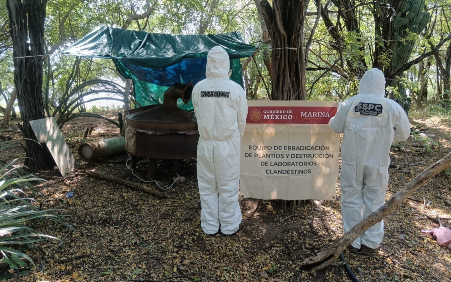 Localizan laboratorio clandestino de metanfetamina en Sanalona