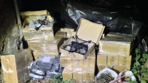 localizan y aseguran 48 drones uniformes de sicarios y equipo tactico en rosario sin