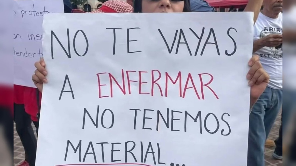 Manifestación de trabajadores del IMSS en Culiacán
