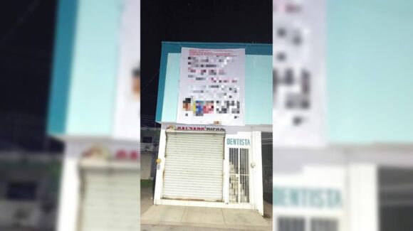 De madrugada aparecen lonas con mensajes en cuatro municipios del sur de Sinaloa