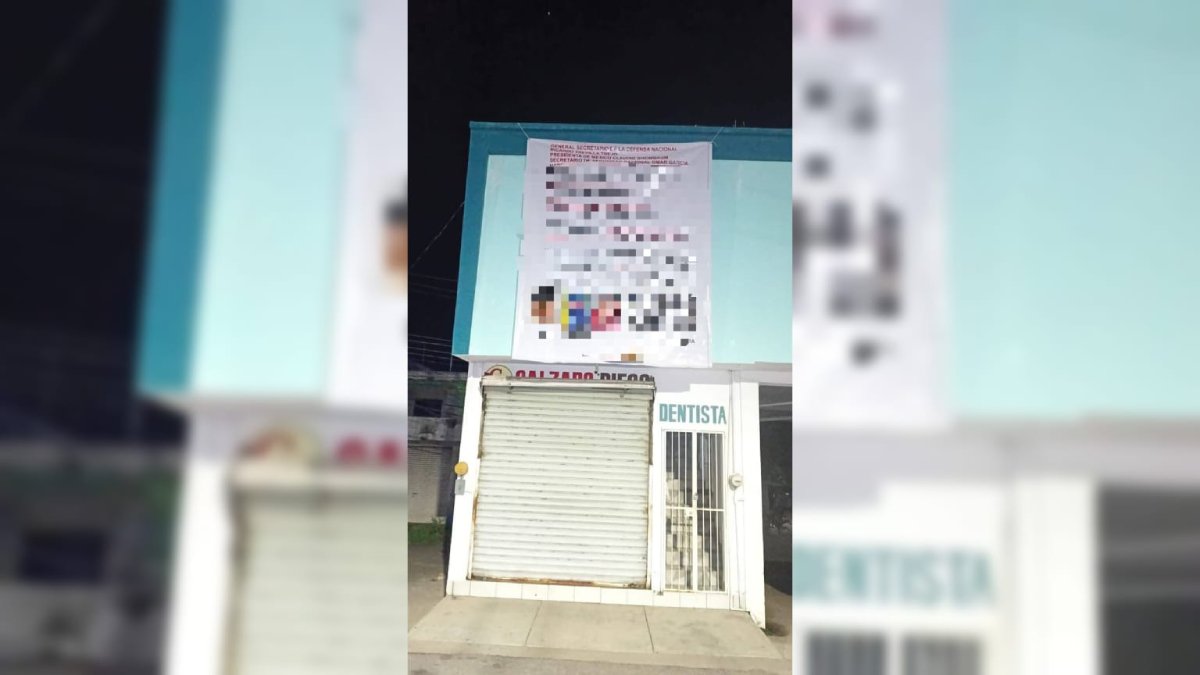 mantas con mensaje en mazatlan