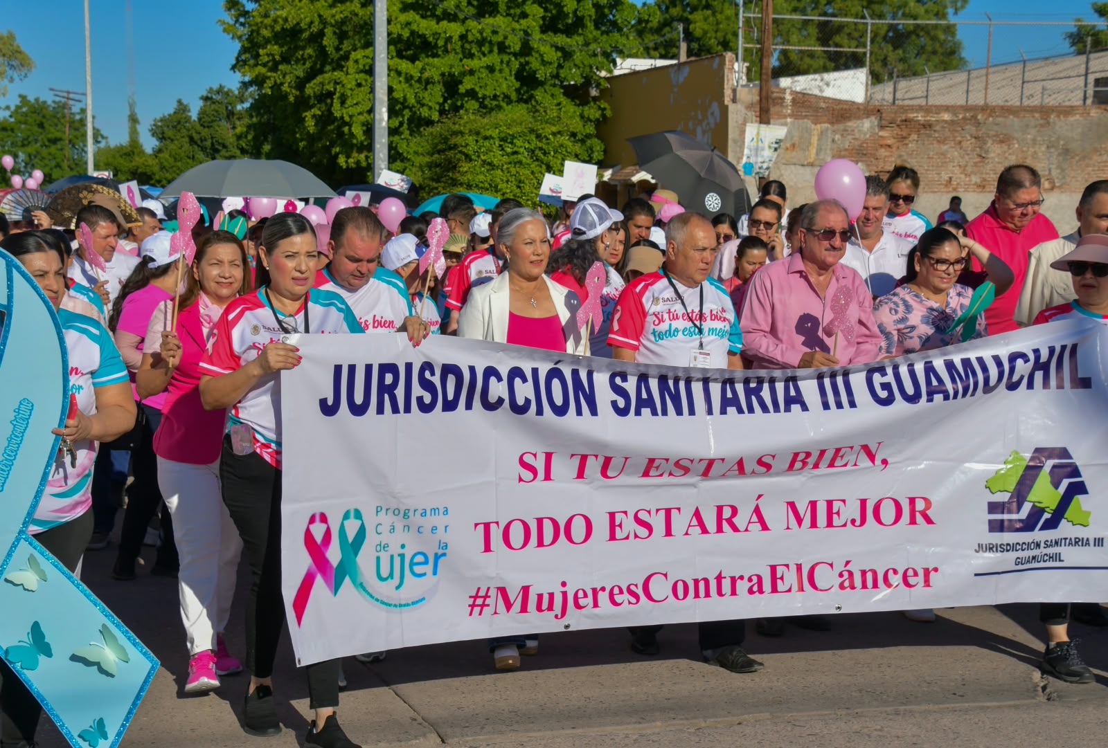 Marchan en Guamúchil para sensibilizar sobre el cáncer de mama