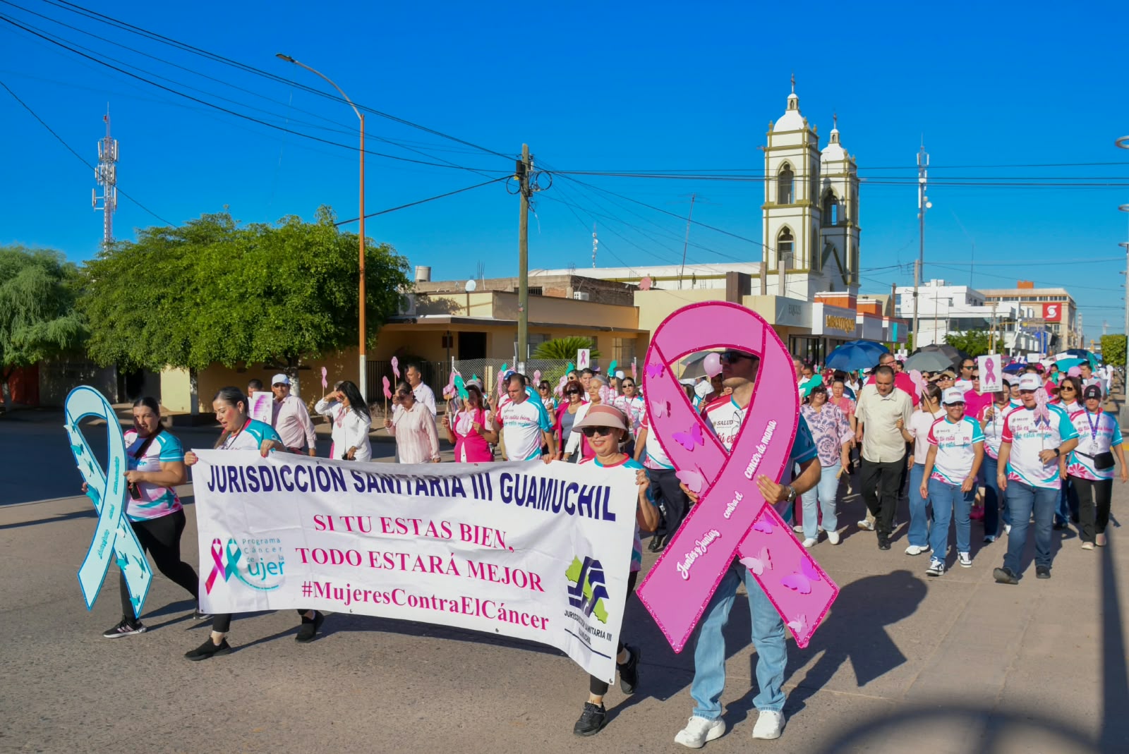 Marchan en Guamúchil para sensibilizar sobre el cáncer de mama