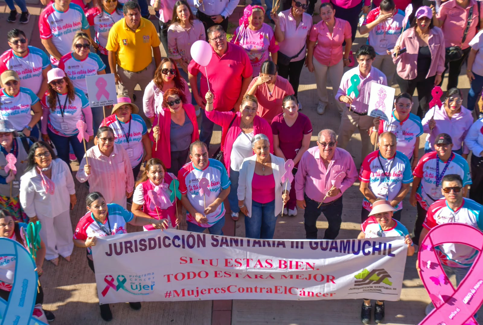 Marchan en Guamúchil para sensibilizar sobre el cáncer de mama