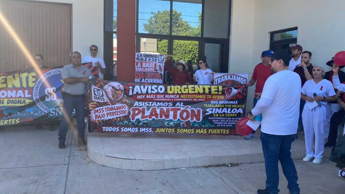 marchan trabajadores del imss en guasave aviso