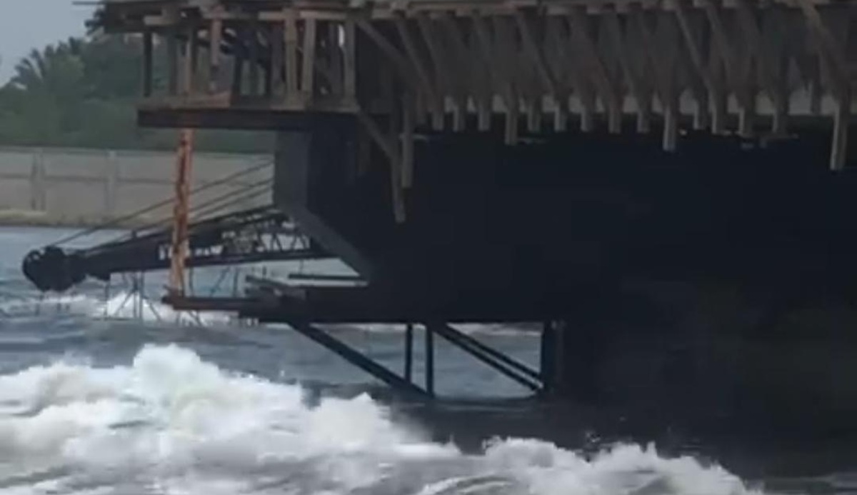 Marejada llega a construcción de puente Bellavista-Las Glorias, en Guasave