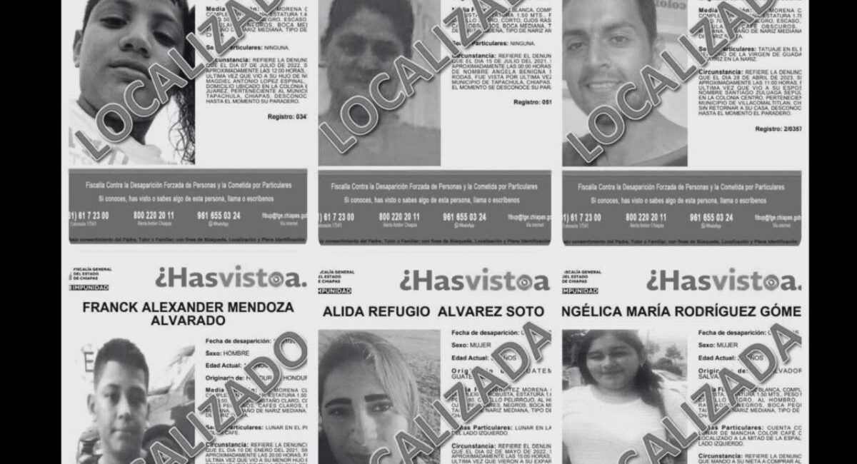 Hallan en Estados Unidos a seis migrantes que eran buscados por la Fiscalía de Chiapas