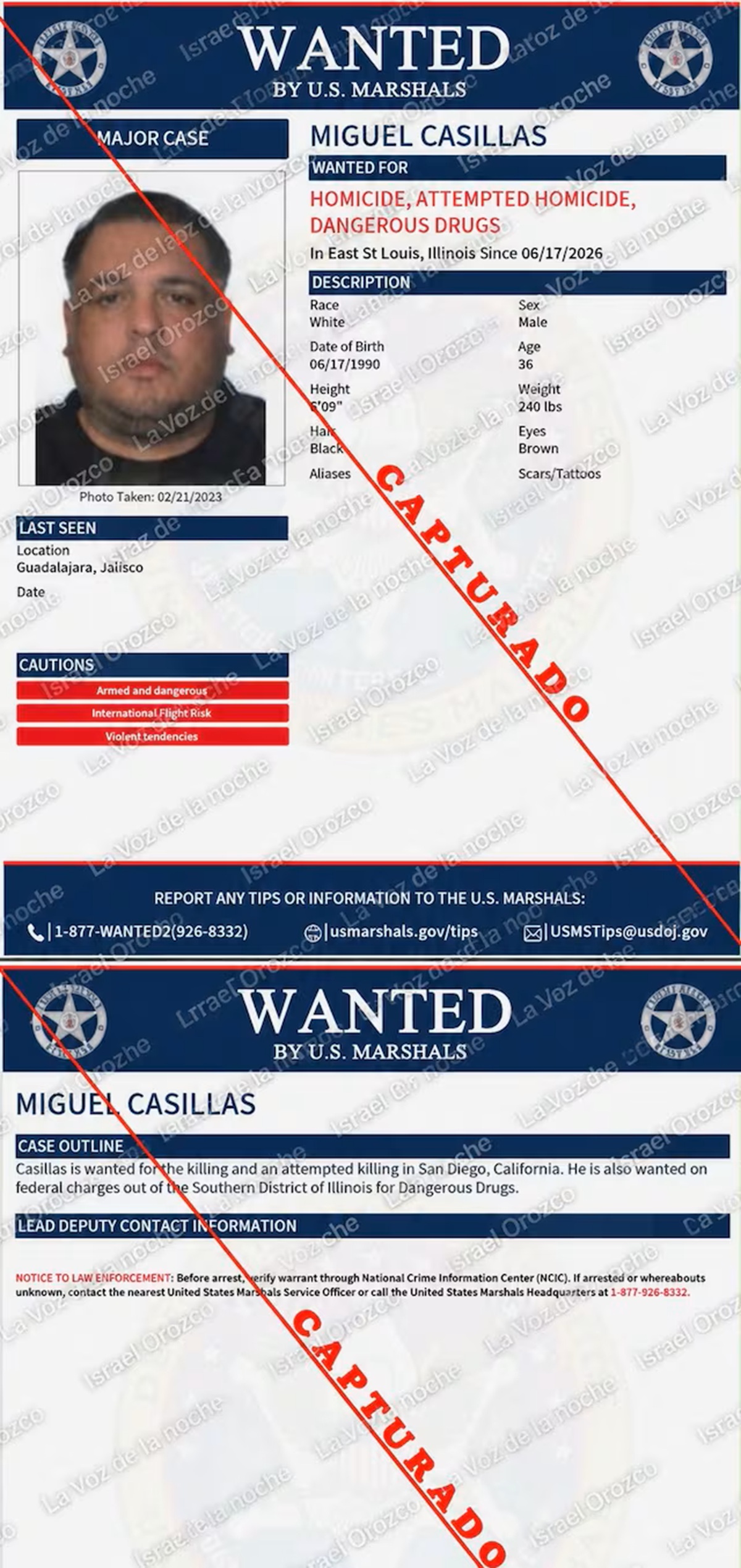 Ficha de Miguel Casillas, alias 'Compa Mike 517'