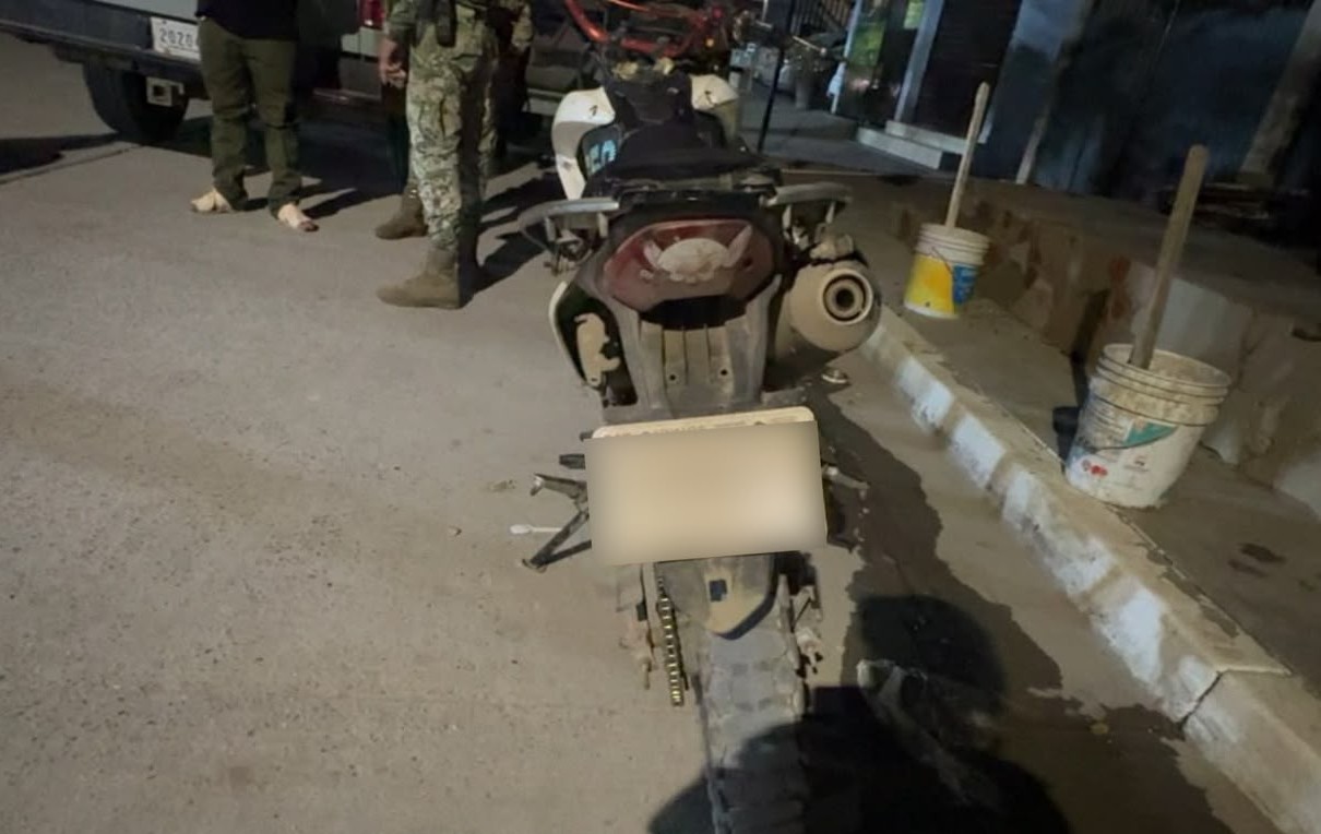 Moto asegurada en Mazatlán