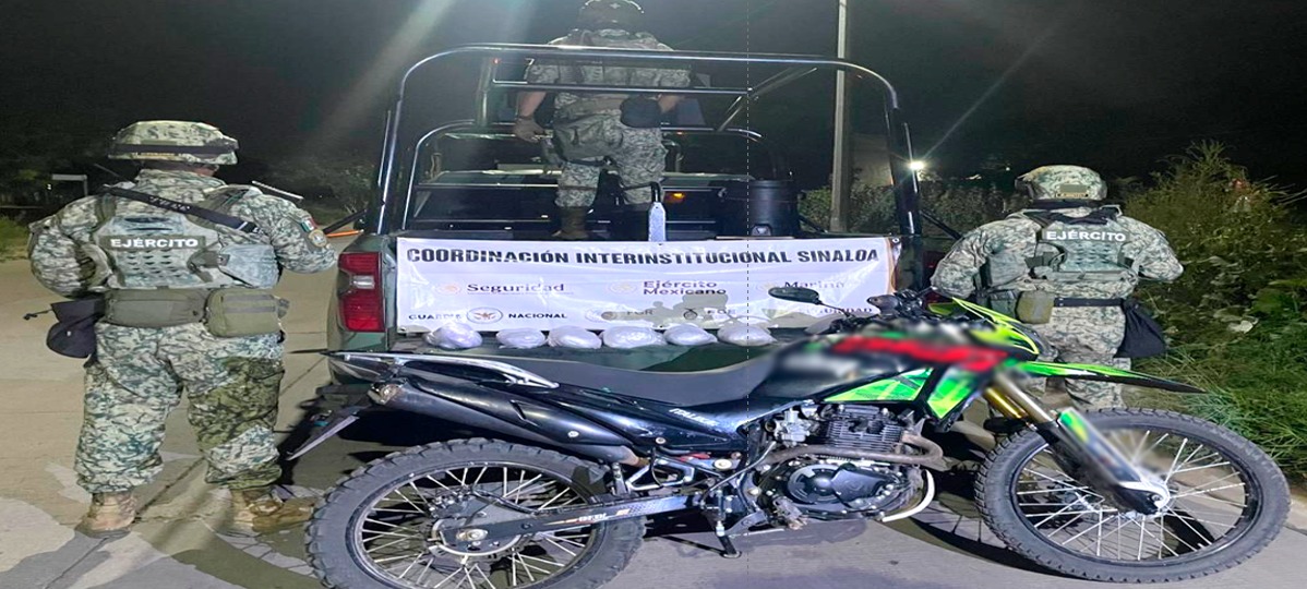 Moto asegurada en Culiacán