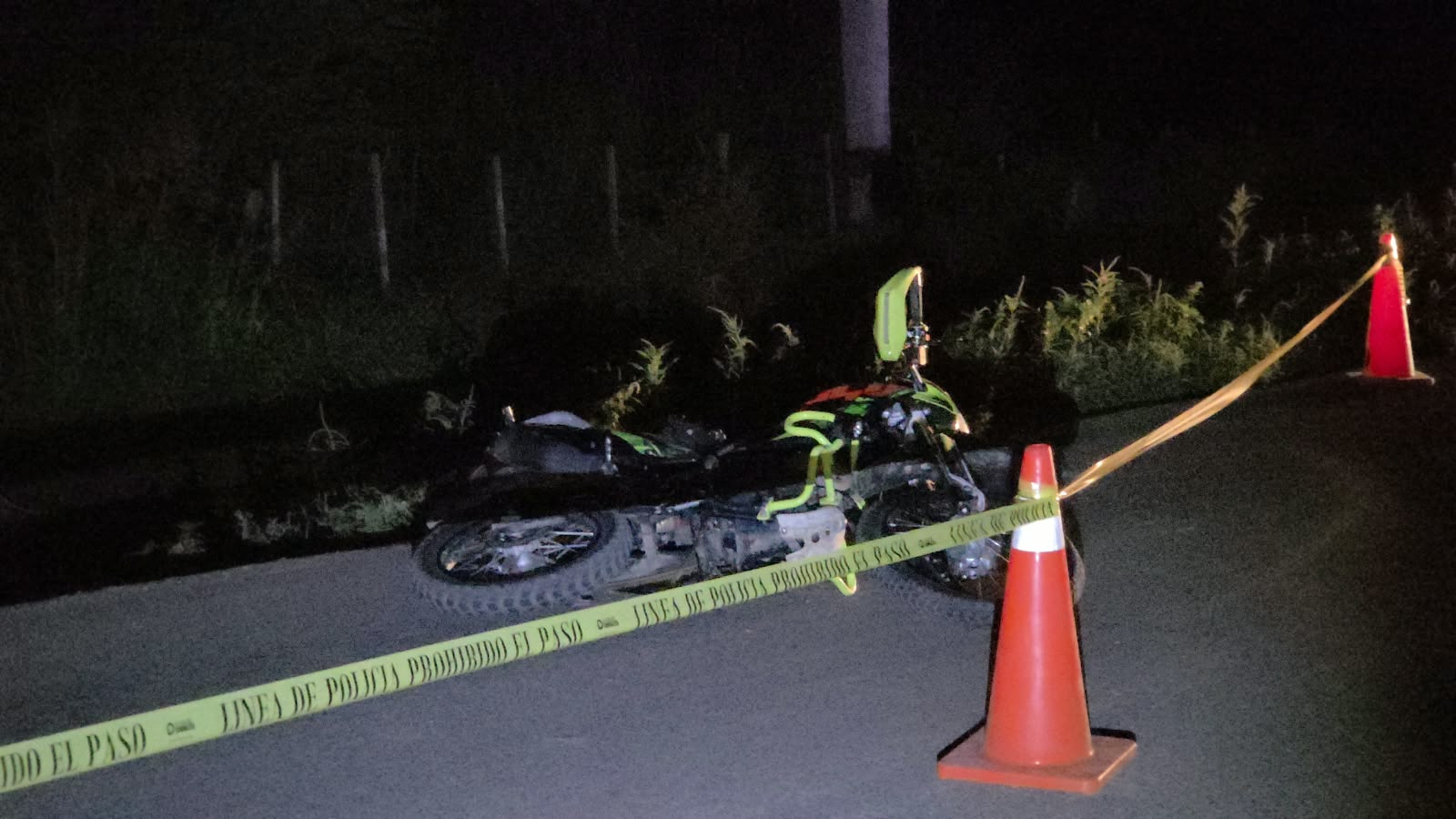 Jesús Edel pierde la vida al derrapar la moto que conducía sobre La 20 de Costa Rica
