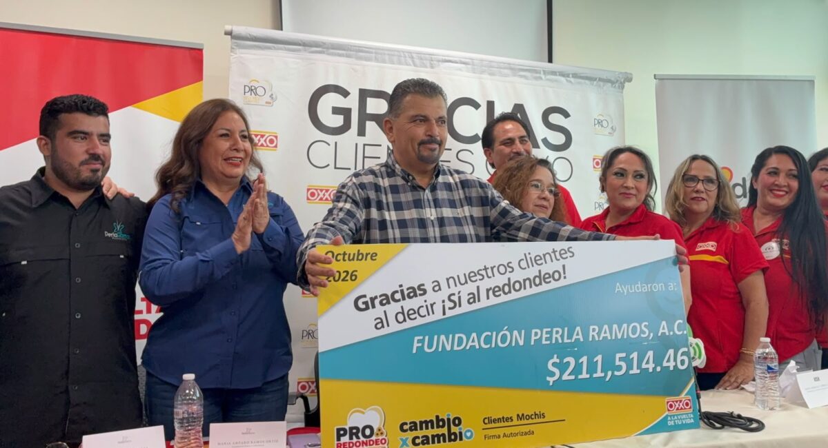 Fundación Perla Ramos recibe 211 mil pesos de redondeo de OXXO para construir comedor comunitario en Los Mochis