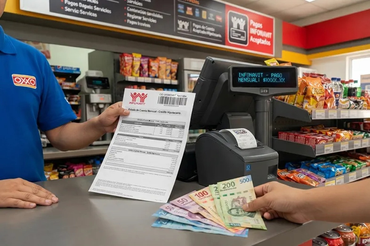 Pago de Infonavit en caja de Oxxo