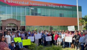 Paran labores trabajadores de la UAIM en Los Mochis; exigen igualación salarial y advierten posible huelga de hambre