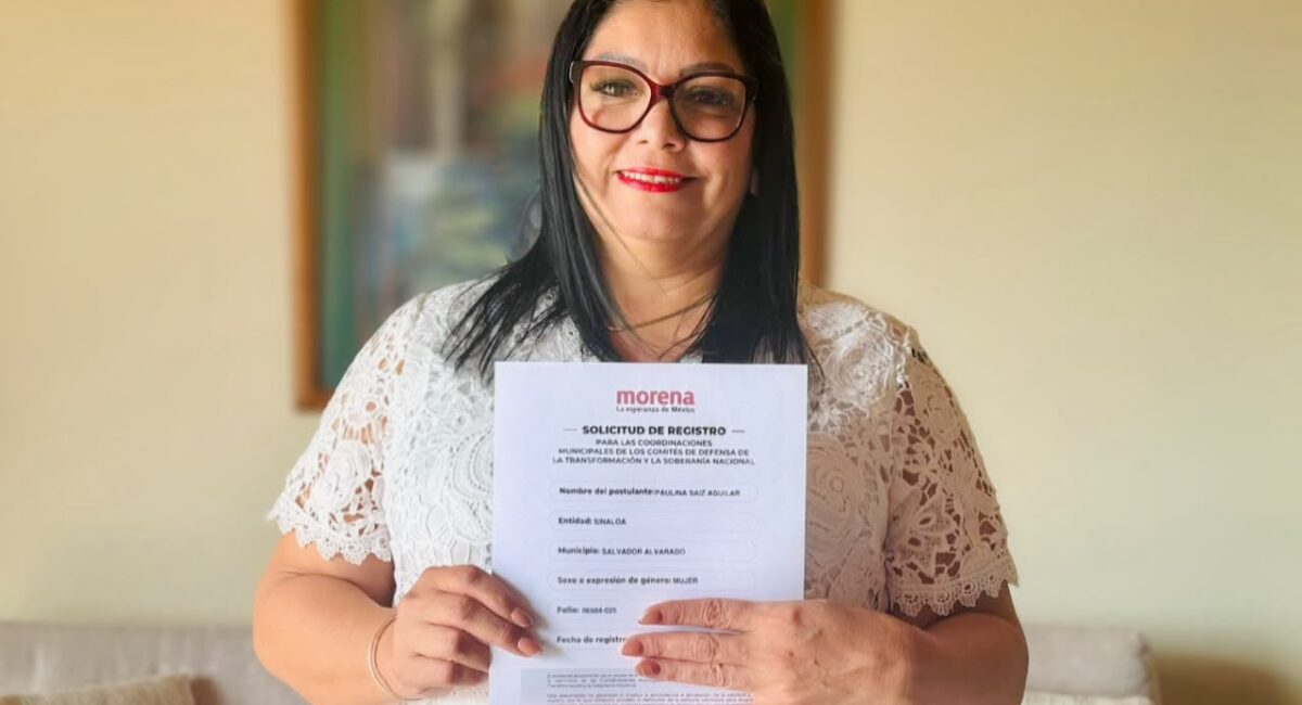 Paulina Saiz se registra para buscar la Coordinación de Morena en Salvador Alvarado, Sinaloa