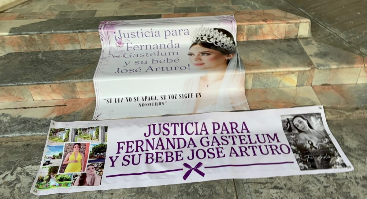 ¡Justicia para María Fernanda y bebé! Familiares se plantan en la FGE de Los Mochis; piden esclarecer su feminicidio