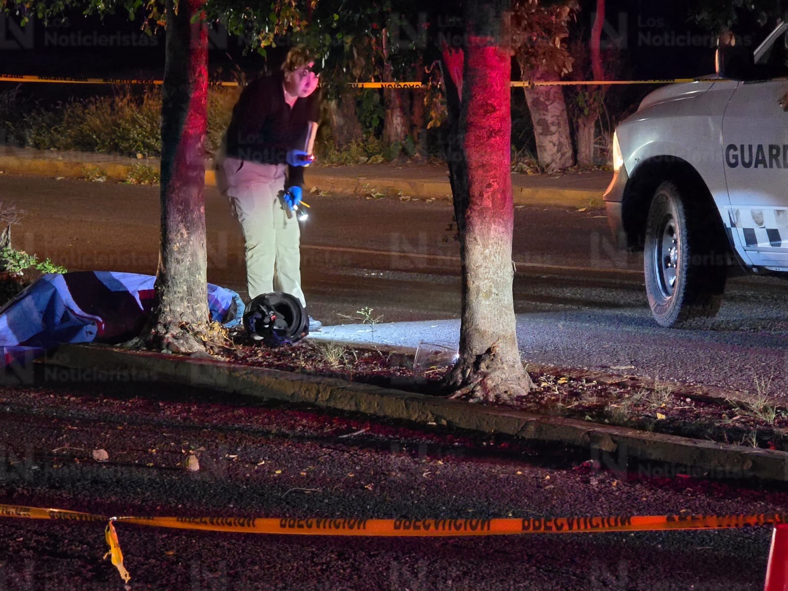 Policía fallece tras derrapar en su moto en el Aeropuerto Internacional de Culiacán