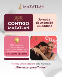 Programa Contigo Mazatlán estará en Quinta Chapalita
