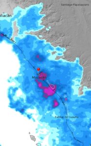 Pronóstico de lluvia en Mazatlán