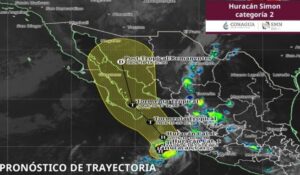 Huracán “Simón” sube de nuevo a categoría 2; apunta a Baja California Sur y Sonora