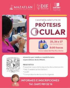 ¿Necesitas una prótesis ocular? DIF Mazatlán, Sinaloa anuncia campaña gratuita en noviembre