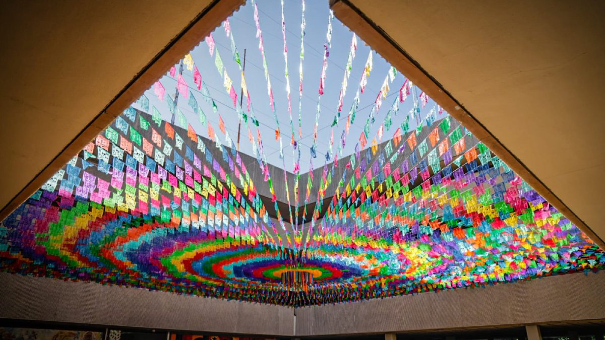 reconoce graciela dominguez a participantes en la elaboracion de ofrenda de dia de muertos colores