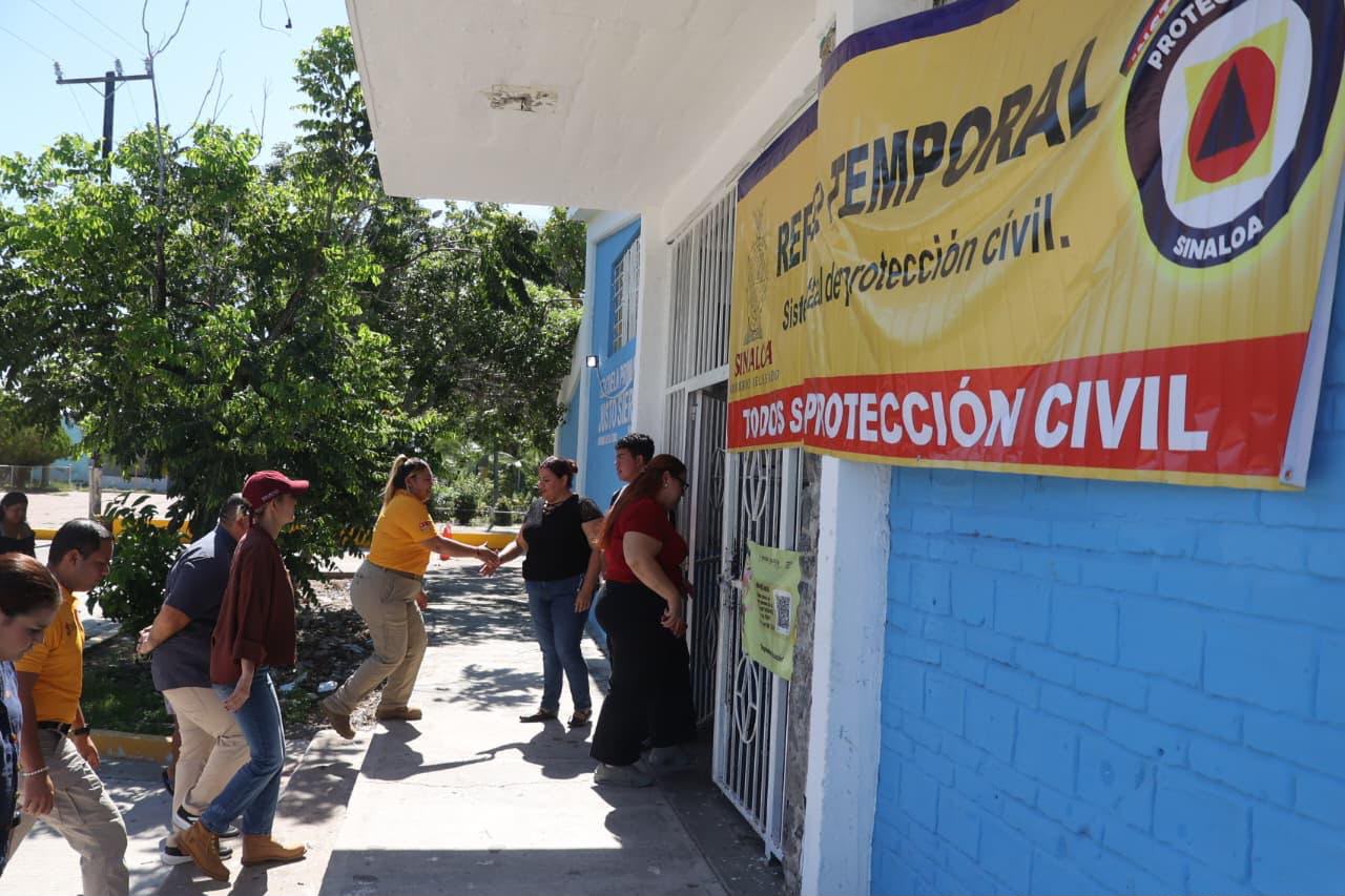 Recorre Estrella Palacios refugios habilitados ante llegada del huracán "Simón" a Mazatlán
