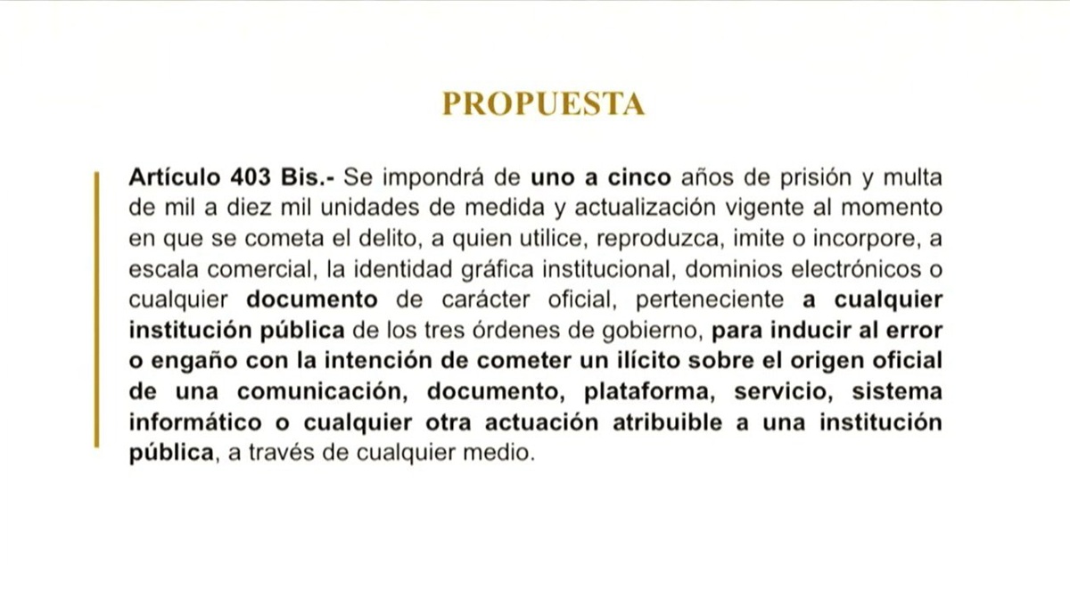 Reforma al artículo 403 Bis