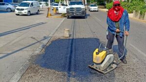 reparan baches en mazatlan