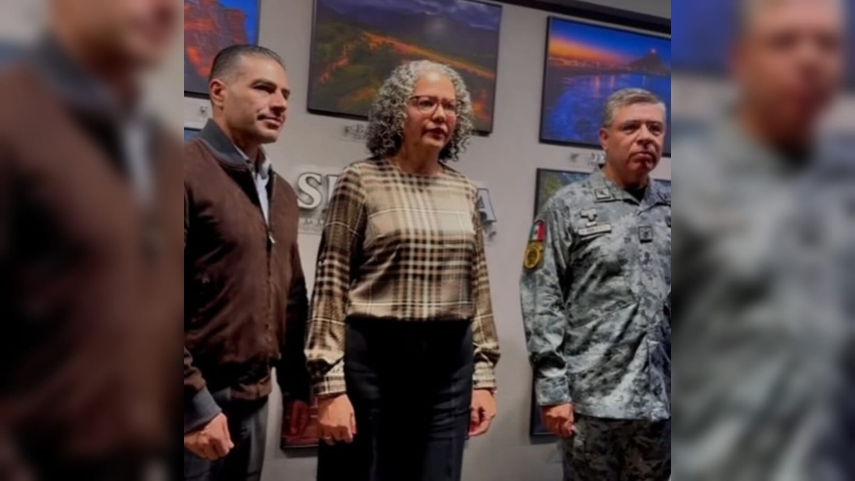 Omar García Harfuch, Graciela Domínguez y Guillermo Briseño Lobera