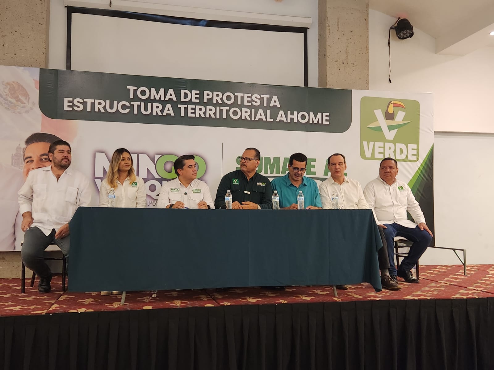 Ricardo Madrid Pérez junto con José Domingo Vázquez sostuvieron este sábado una asamblea con la militancia y simpatizantes del Partido Verde Ecologista de México en Ahome