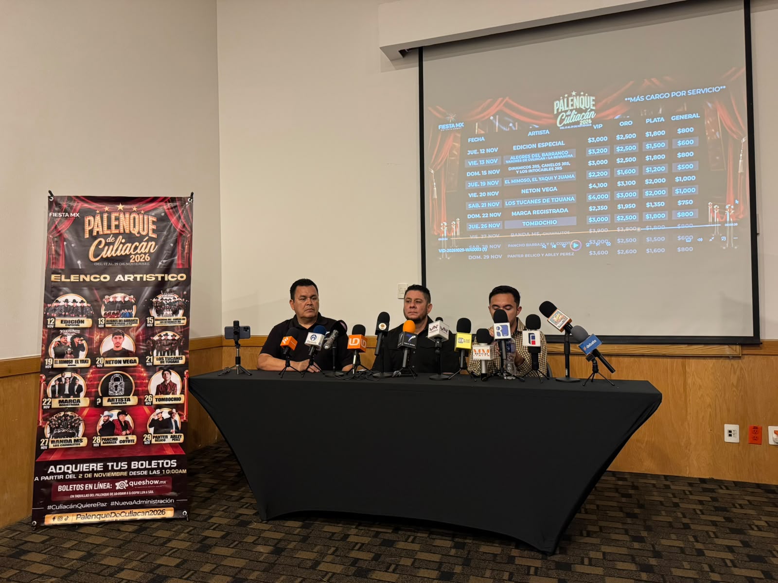 Rueda de prensa del Palenque de Culiacán
