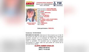 Activan Alerta Amber por Samara, niña de 7 años desaparecida en Guasave, Sinaloa