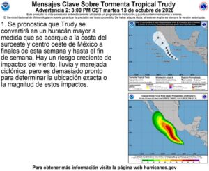 Se forma la tormenta tropical "Trudy"
