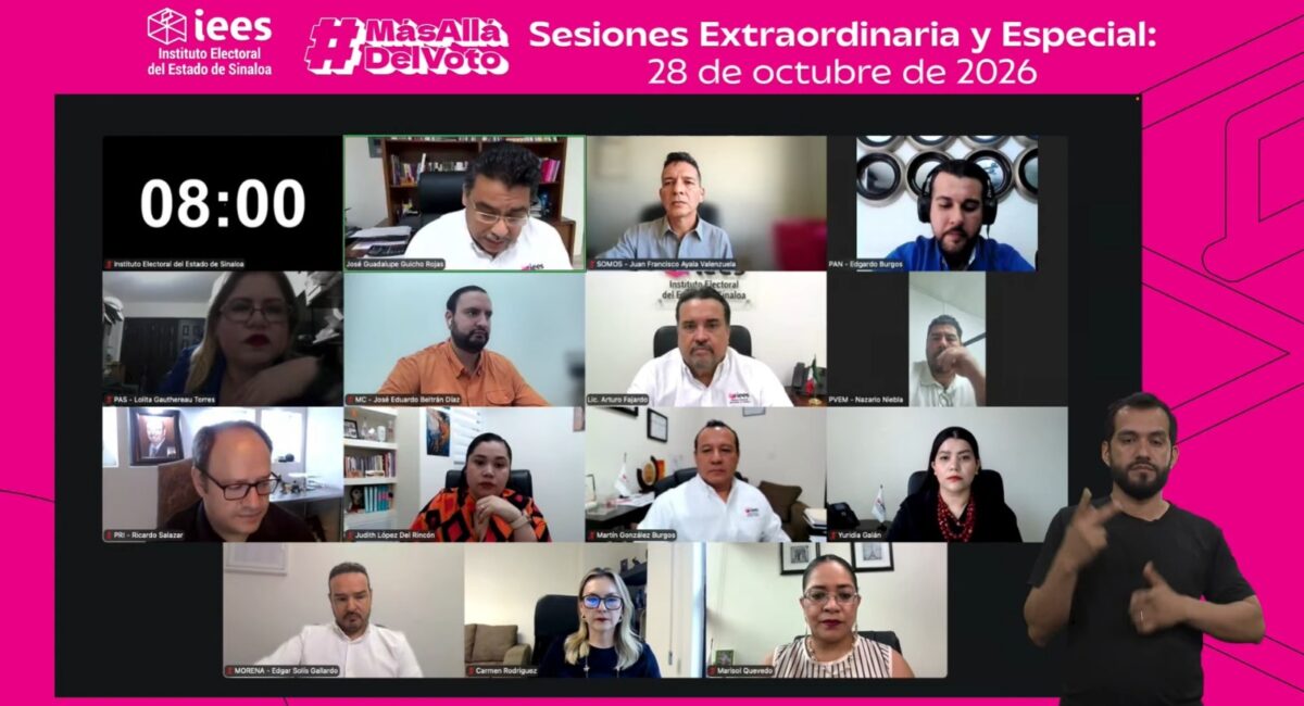 Rumbo al 2027: IEES define fechas clave para el Proceso Electoral Local en Sinaloa