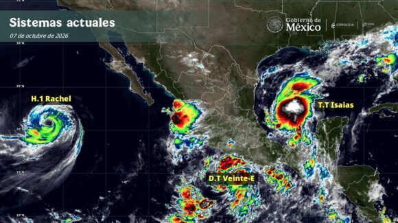 Depresión tropical 20-E apunta hacia Sinaloa; hoy se convertiría en tormenta tropical ‘Simon’