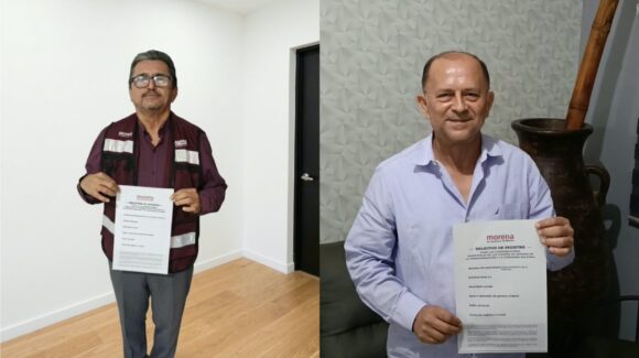 Sixto Rosas Hernández y Carlos Valle Saracho se registran en Morena por la Coordinación Municipal de Ahome