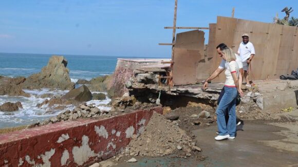 Confirman seis socavones en el Malecón de Mazatlán; dos presentan riesgo de crecimiento