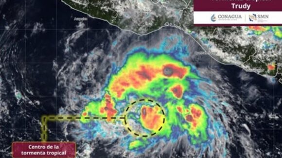 Se forma la tormenta tropical “Trudy” en el Pacifico; prevén que tome fuerza a finales de esta semana