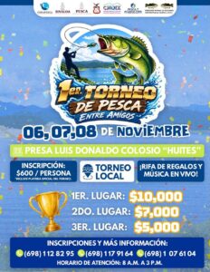 Torneo de Pesca Entre Amigos en la presa Huites, en Choix