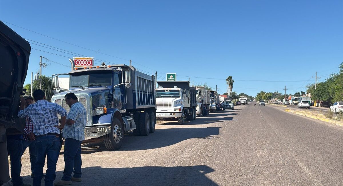 Transportistas de carga del norte de Sinaloa truenan contra Sedena al desplazarlos en obra de tecnificación del Distrito 075