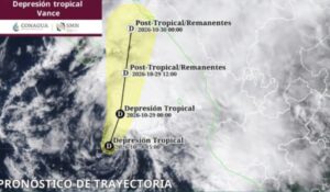 ‘Vance’ se degrada a depresión trocipal; continuará generando lluvias en Sinaloa