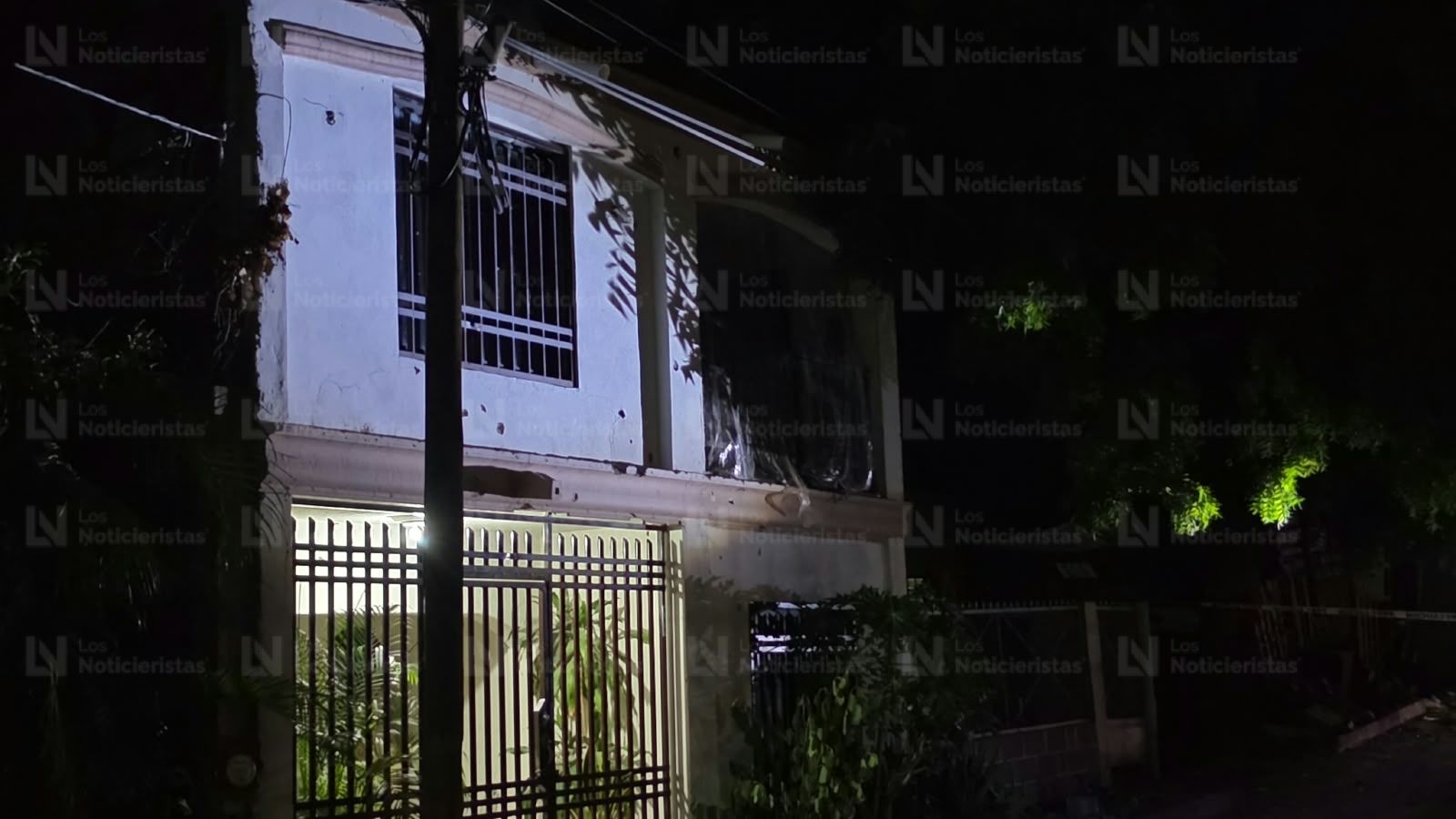 Vivienda baleada en la colonia 10 de Mayo, en Culiacán