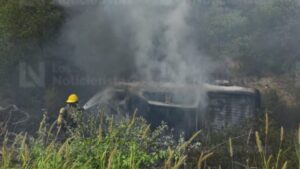 volcadura en cerros de barobampo ahome sinaloa incendio